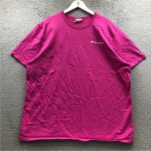 Champion T-Shirt Men's XXXL Short Sleeve Crew Neck Embroidered Logo Pink